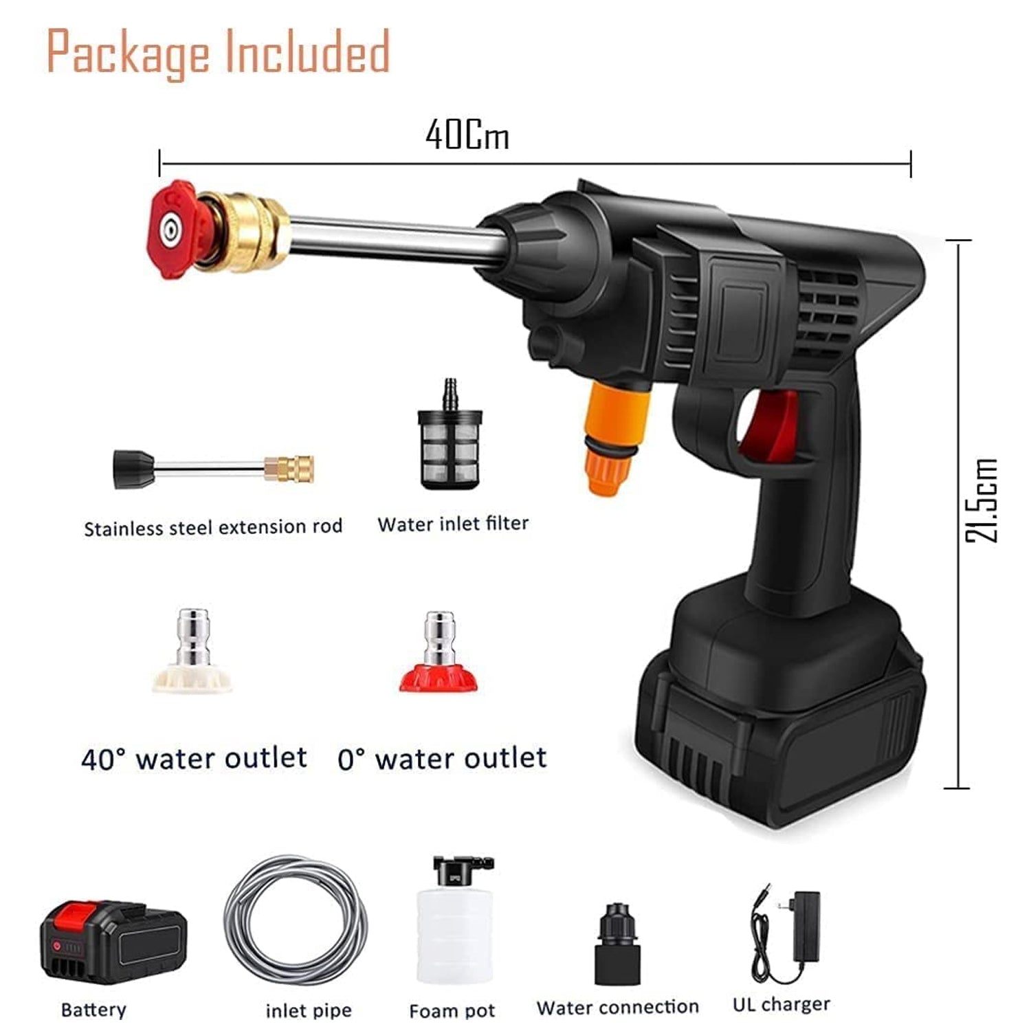 8550 48V Car washing Kit, Portable Pressure Washer with, Rechargeable | Cordless Pressure Washer Gun | Handheld Pressure Washer for Car | Car Washer Gun (Type 1- Single Battery) 8550 48V Car washing Kit, Portable Pressure Washer with, Rechargeable | Cordless Pressure Washer Gun | Handheld Pressure Washer for Car | Car Washer Gun (Type 1- Single Battery)